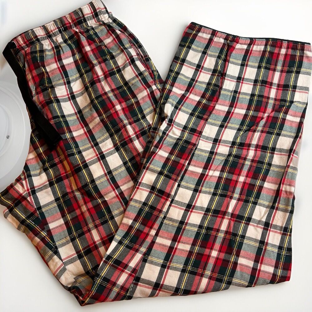 Victoria's Secret Size Small‎ Sleep Pants Red And Gold Plaid Pajama
